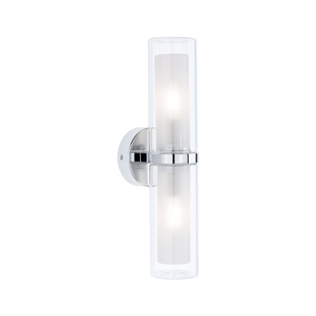 Lampa ścienna LUENA E14 max. 2x20W IP44 230V szkło chrom / metal