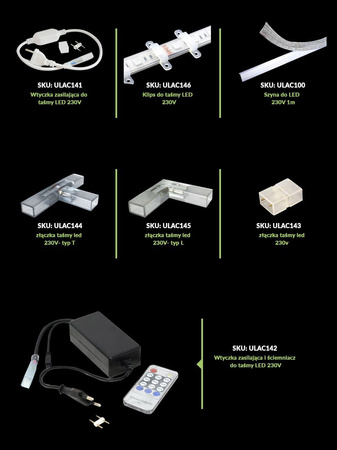 Taśma LED 230V na zewnątrz wytrzymała IP68 Neutralna barwa 50m ULLS46 Unilight