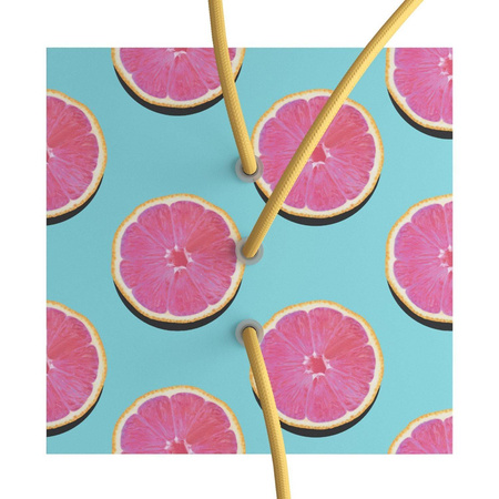 Duża kwadratowa podsufitka maskownica Rose-One, 200 mm, 3 otwory i 4 otwory boczne- PROMOCJA Creative cables BKROQ203LF-PROMO-KROQ203LF204