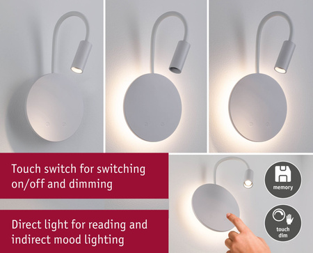 Mobile Wandl Miora dim Ws Kst/Met PAULMANN PL71289