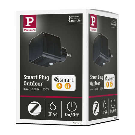 Adapter SH Zigbee Smart Plug IP44 czarny / tworzywo sztuczne