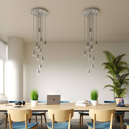 Duża okrągła podsufitka maskownica sufitowa XXL Rose-One, średnica 400 mm, 10 otworów i 4 otwory boczne - PROMOCJA Creative cables BKROR4010F-PROMO-KROR4010F202