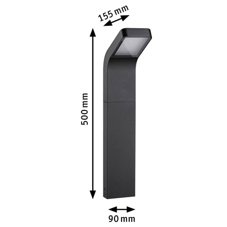 Oprawa ogrodowa KULMA LED 7.5W 500lm 500mm 3000K IP44 odporna na wodę morską 230V antracyt aluminium