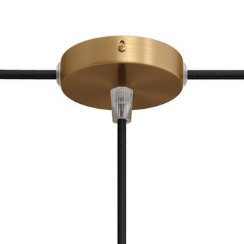 Okrągła metalowa podsufitka maskownica sufitowa Mini 1 otwór centralny i 2 otwory boczne Creative cables BKRM83FC2L-KRM83FC2LOTS