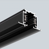 1M recessed 3-circuits DALI track (1000mm)--Black--POWERGEAR
