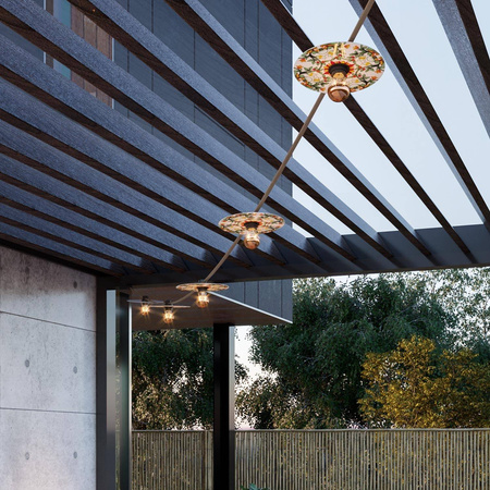 Kabel elektryczny do łańcuchów świetlnych, w oplocie w kolorze lnianą brązowym CN04 - odporną na promieniowanie UV Creative cables XZ15CN04