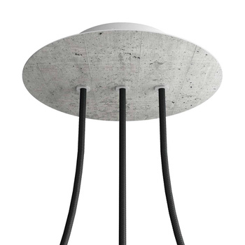 Duża okrągła podsufitka rozeta sufitowa Rose-One, średnica 200 mm, 2 otwory i 4 otwory boczne Creative cables BKROR203LF-KROR203LF106