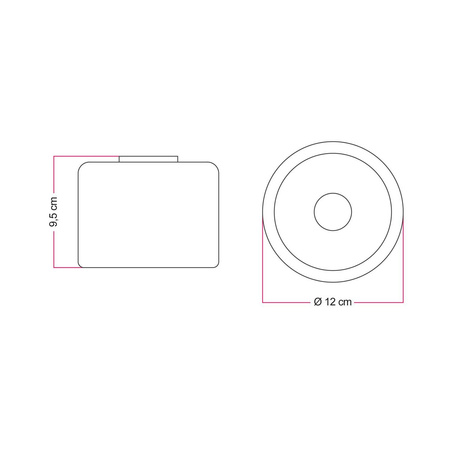 Kinkiet z mini szklistą żarówką Ghost Creative cables BIP44-E27-1-L5-IP44-E27-1-B-L5