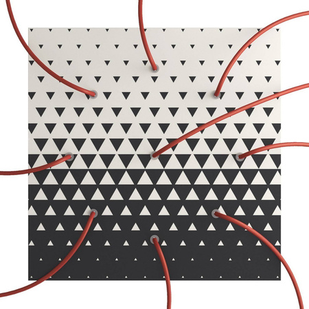 Kwadratowa podsufitka maskownica sufitowa XXL Rose-One, 400 mm, 9 otworów i 4 otwory boczne- PROMOCJA Creative cables BKROQ409EF-PROMO-KROQ409EF205