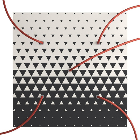 Kwadratowa podsufitka maskownica sufitowa XXL Rose-One, 400 mm, 5 otworów i 4 otwory boczne- PROMOCJA Creative cables BKROQ405PF-PROMO-KROQ405PF205