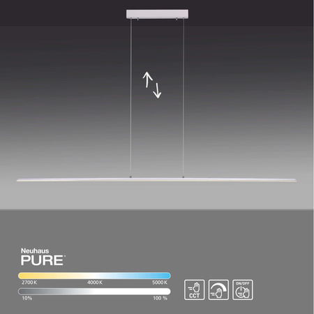 Lampa Wisząca Srebrny PURE-LITE 003902-031724 Newgarden