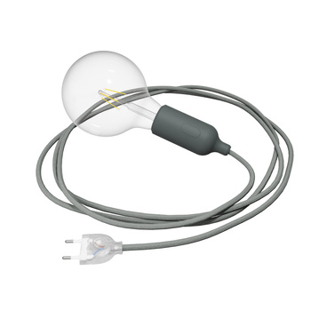 Silikonowa lampa Snake z włącznikiem i wtyczką Creative cables B-PSSSW-17-PSSGRIEUTSW5RM03-L