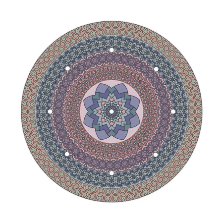 Duża okrągła podsufitka maskownica sufitowa XXL Rose-One, średnica 400 mm, 9 otworów i 4 otwory boczne - PROMOCJA Creative cables BKROR409EF-PROMO-KROR409EF303