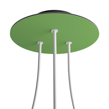 Duża okrągła podsufitka rozeta sufitowa Rose-One, średnica 200 mm, 2 otwory i 4 otwory boczne Creative cables BKROR203TF-KROVNR203TF116