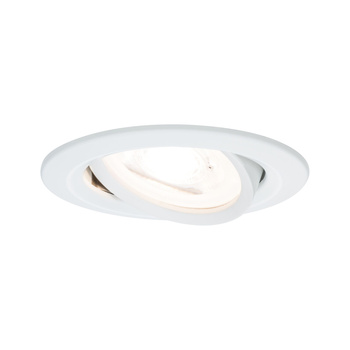 Oprawa do wbudowania NOVA LED wychylna GU10 6.5W 460lm 84mm 2700K IP23 230V biały mat / aluminium PAULMANN PL93430