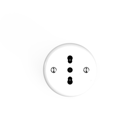 Porcelanowe włoskie gniazdko ścienne 10/16A Creative cables BPBOXITA-PBOXITABIA