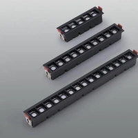 Oprawa liniowa ZANO RUCHOMY CZARNA wpuszczana LED 17cm-10W ULDL315